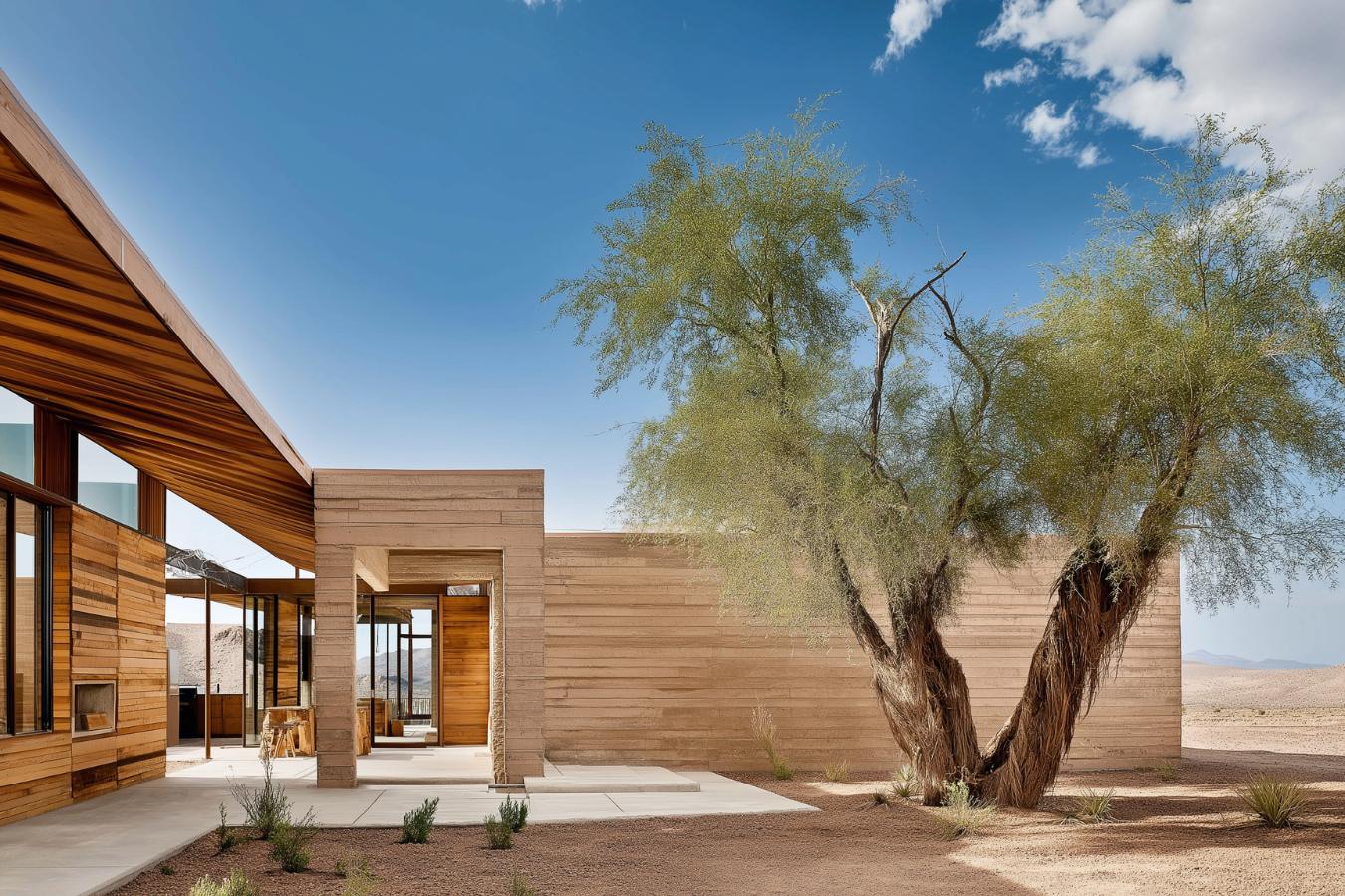 Rancho Colorado - Rammed earth walls and native landscaping in a modern central courtyard - Ai Spaces LLC.jpg